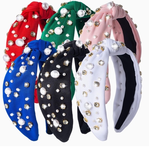 Elegant Pearl and Gem Embellished
Headbands - Assorted Colors - Choose ur color - Picture 4 of 9